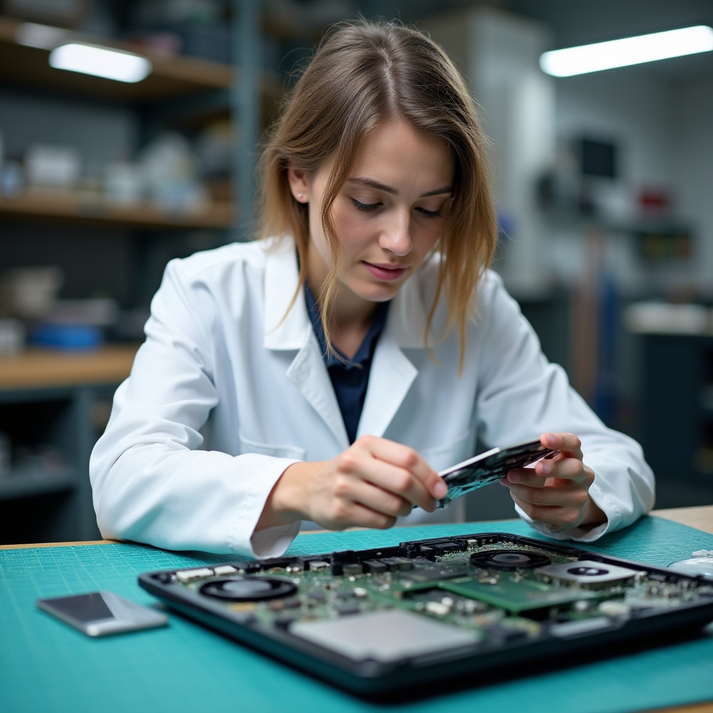 Naprawa laptopa przez technika serwisu elektronicznego
