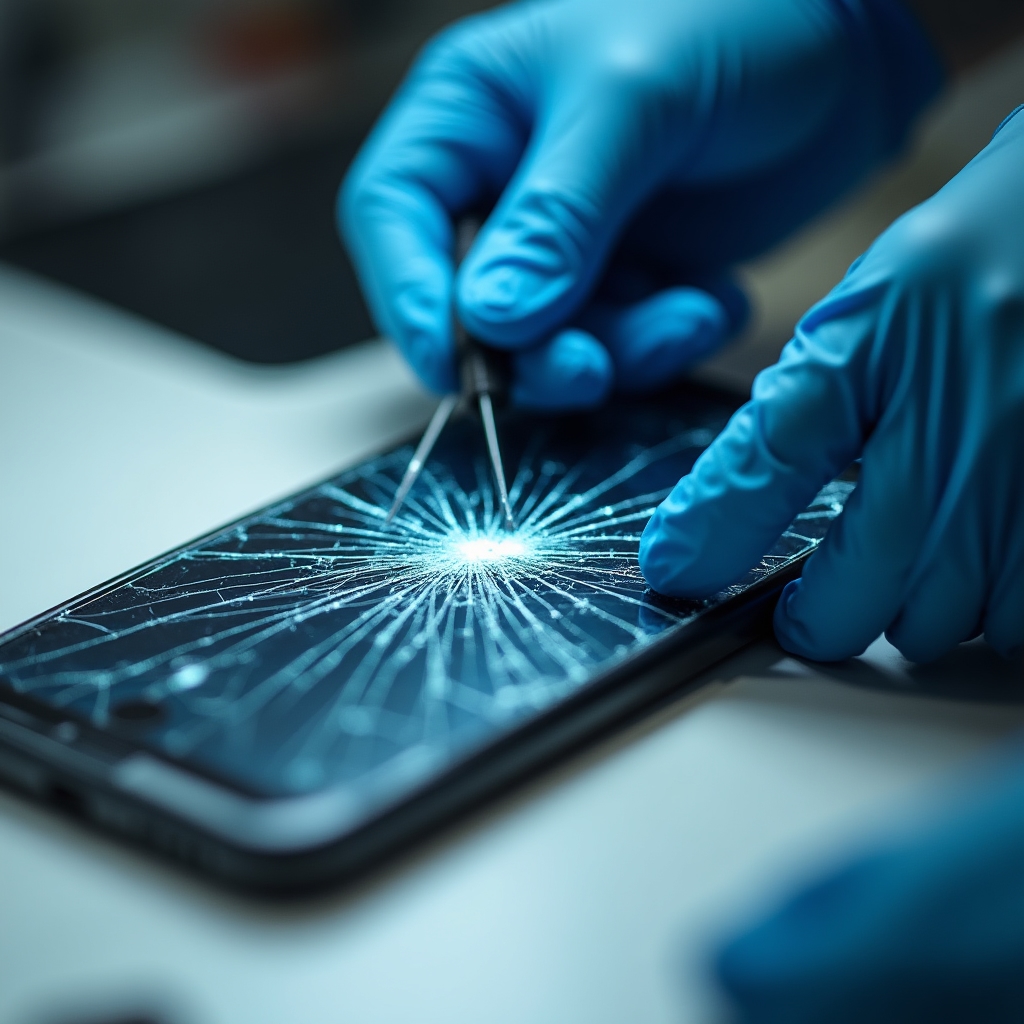 Naprawa ekranu smartfona w serwisie elektronicznym